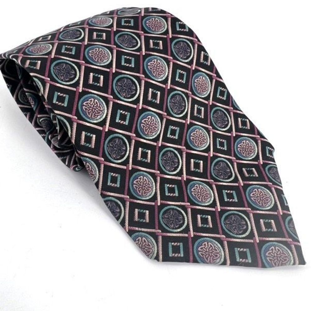 Mario Valentino 100% Italian Silk Men's Tie Celtic Knot